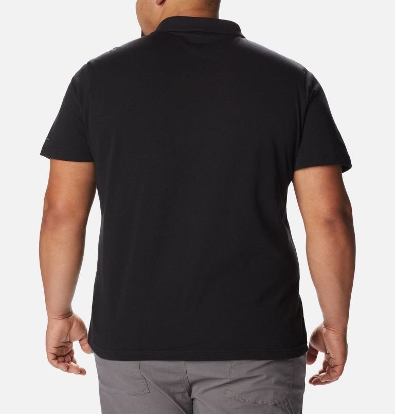 Men's Columbia Thistletown Hills Polo Shirts Black | Plus Size CA-U3AL1